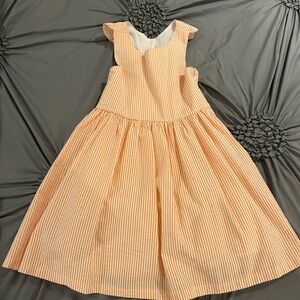 Striped Orange Kids Dress